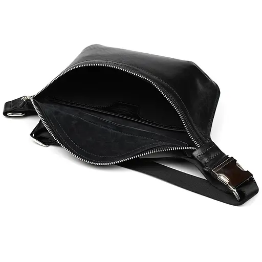 Жіноча шкіряна сумка-бананка GRANDE PELLE 20х15х7 см 000296793 - фото 2