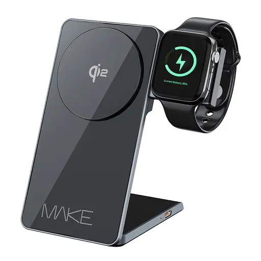 Бездротовий зарядний пристрій MAKE 3в1 Qi2 15W PS3 - фото 4