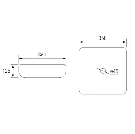 Умивальник Volle 36x36 13-01M-035, Білий матовий - фото 3
