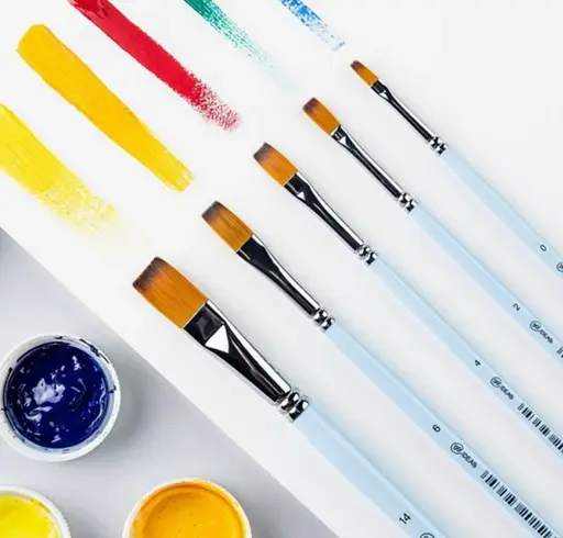 Пензель Синтетика плоска 6604A №8, довга ручка, 6604A8, 99IDEAS - фото 3