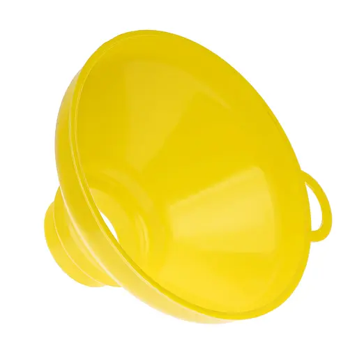 Воронка (лейка) Ø 15,5 см пластиковая с широким горлом на банку, Kitchette Желтый 84035 - фото 1