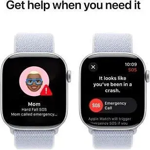 Смарт-часы Apple Watch Series 10 GPS 46 мм Silver Aluminum Case w. Blue Cloud Sport Loop (MWWN3) - фото 6