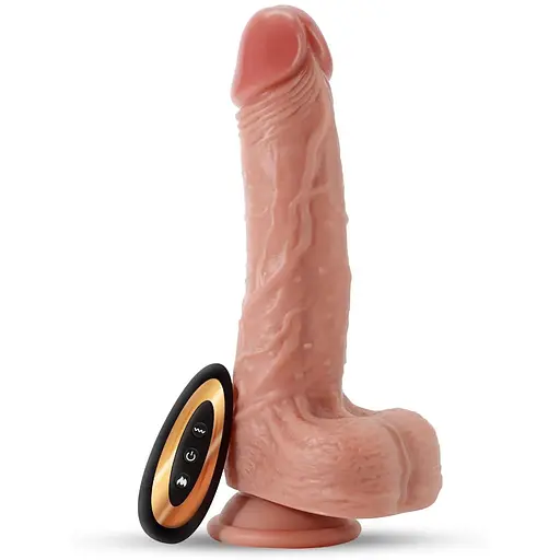 Вібратор Crushious Inviktus 8,5" 22 см (тілесний)