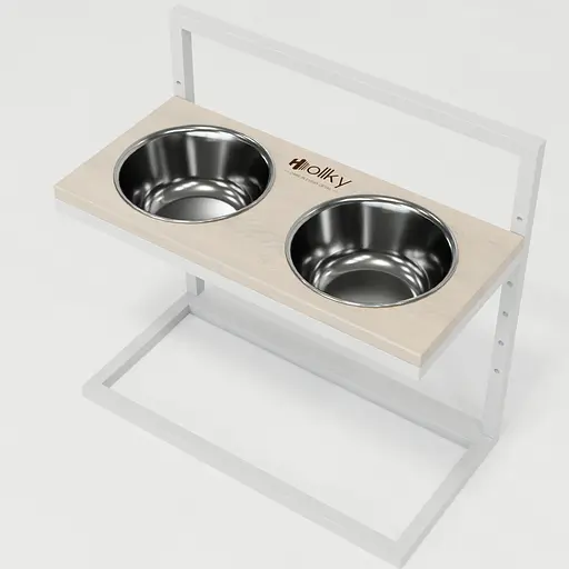 Hollky Flex L — регульовані миски на підставці для великих собак (2 × 1.8 л) - фото 2