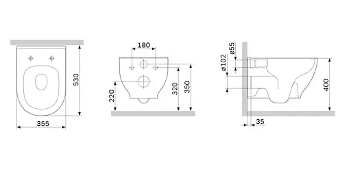 Унитаз подвесной FlashClean Am.Pm Like с сиденьем микролифт белый C801701SC, Белый - фото 8