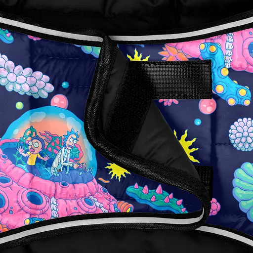 Курточка-накидка для собак Waudog Clothes, малюнок "Рік та Морті 1", L, А 41 см, B 58-70 см, С 42-52 см - фото 4