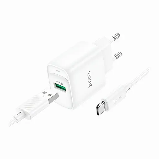 Мережевий зарядний пристрій Hoco C141A 2 x USB 5В/2.1 A швидке заряджання білий