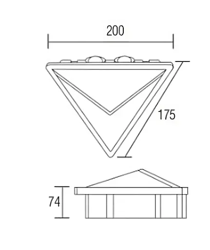 Світильник світлодіодний фасадний DRAGON настінний білий - фото 3
