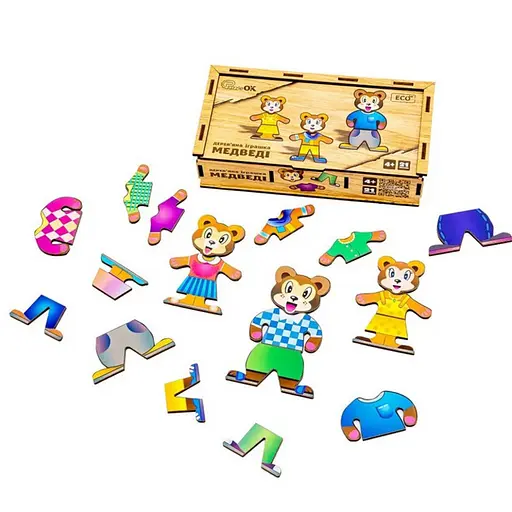 Деревянная настольная игра Медвежата PuzzleOK Puz-12141 - фото 5