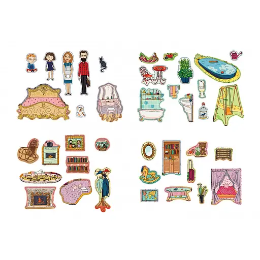 Игра с наклейками "Кукольный домик" УМНЯШКА (КП-003) KP-003 плакат 41х60 см - фото 3