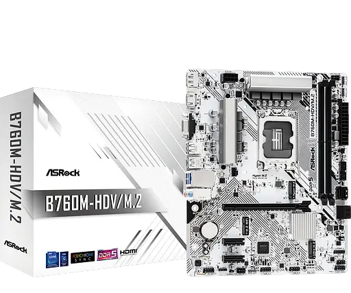 Материнська плата ASRock B760M-HDV/M.2 LGA 1700 (B760M-HDV/M.2) - фото 4