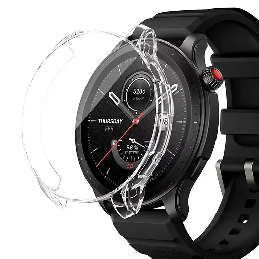 Захисний чохол Tamister для смартгодинника Amazfit Balance з плівкою прозорий - фото 3