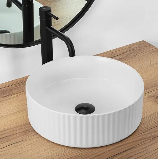 Умивальник Rea Delia white накладний REA-U0601, Білий - фото 6