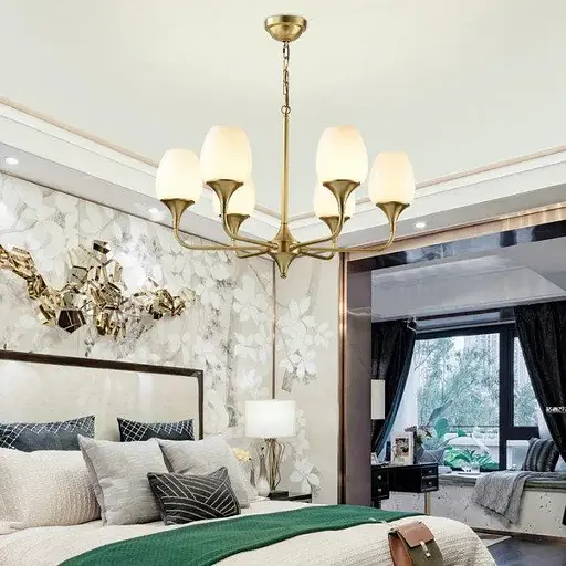 Светодиодная люстра Георгина 5035 (Золотая) на 5 плафонов - фото 2