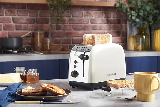 Тостер Russell Hobbs Colours Plus 1600 Вт нержав. подогрев разморозка бежевый - фото 4