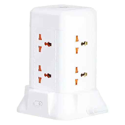 Мережевий фільтр-подовжувач Yiwu HP-5-1 TOWER B22 2.8 м 6 розеток 3USB + 1PD білий 