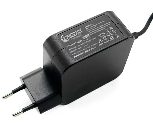Блок живлення для ноутбука Extradigital HP 19.5V, 2.31A, 45W (4.5x3.0) High Quality (PSH3886) - фото 2