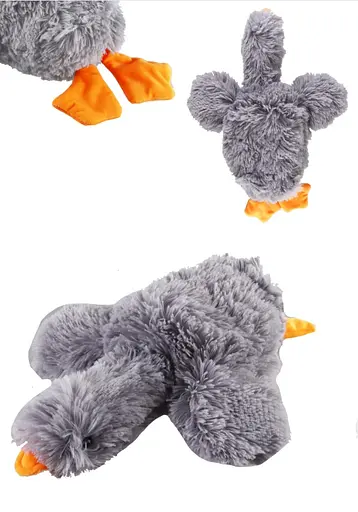 М'яка іграшка Бойовий гусак сірий 40 см травка В029/4 - фото 2