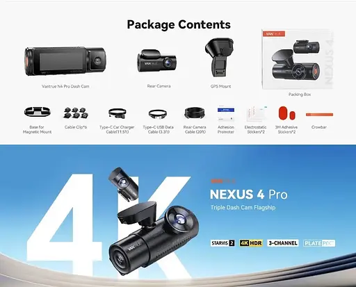 Видеорегистратор Vantrue Nexus N4 Pro - фото 9