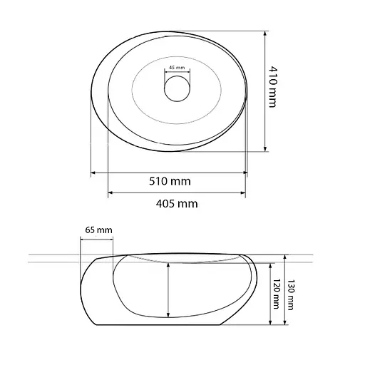 Умивальник VBI Riccia light stone glossy накладний VBI-017202, Мармур - фото 4