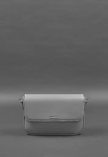 Жіноча шкіряна сумка Mary сіра - фото 4