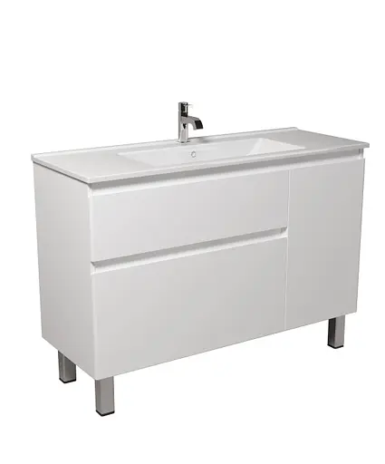 Тумба Мойдодир Baki 120-U з умивальником SU-120 Білий - фото 5