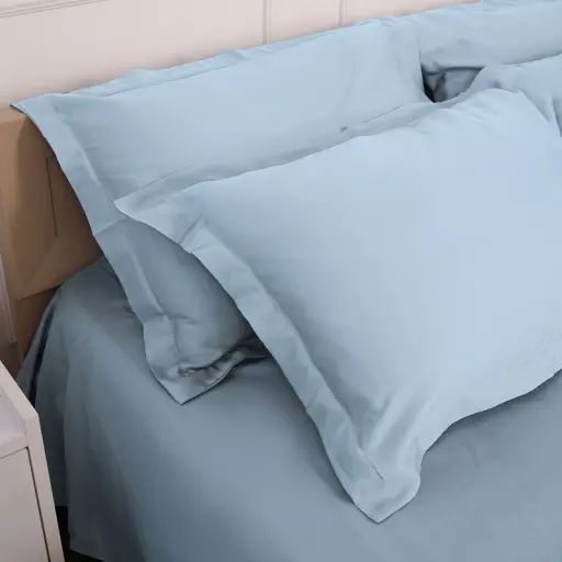 Простыня на резинке MirSon Tencel №04 Blue 180х190 см (2200009369896) - фото 5
