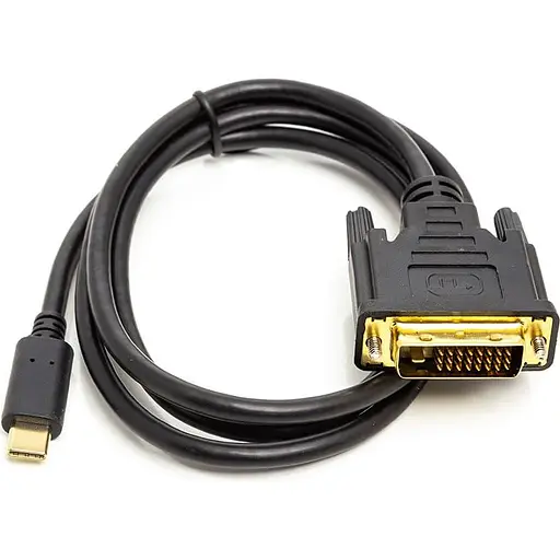 Переходник PowerPlant USB Type-C 3.1 to DVI (24+1) (M) 1,0 м (CA912124) - фото 1