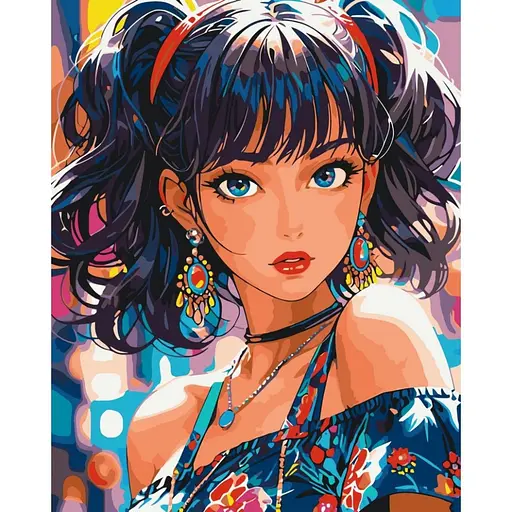 Картина по номерам "Девушка с голубыми глазами" Art Craft 16117-AC 40х50 см - фото 1