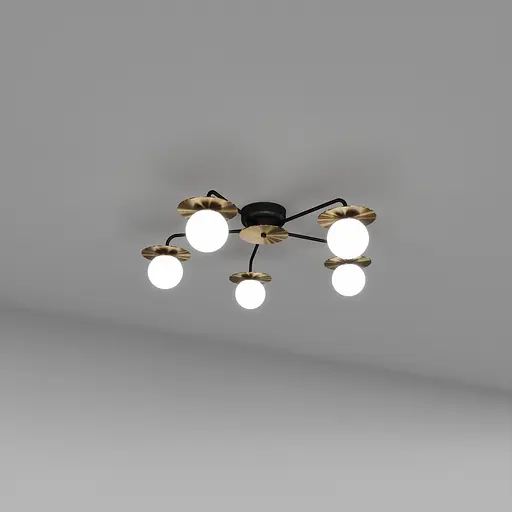 Стельовий світильник SV0027-5P BK+GD - фото 1