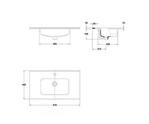 Умивальник Sanwerk "Смайл" 81 (SW0003016), Білий - фото 3