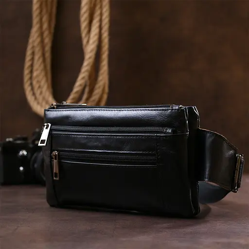 Кожаная мужская сумка на пояс Vintage 21,5х13х3 см sum0020150 - фото 7