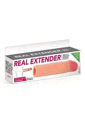 Насадка на член Real Body Real Extender Beast с приоткрытой головкой - фото 3