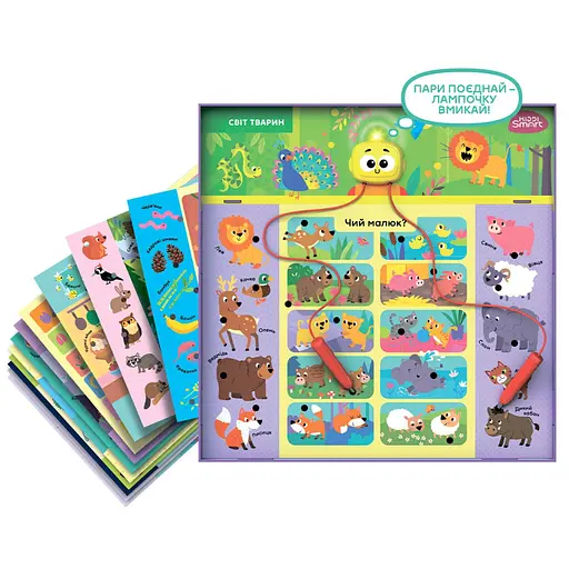 Електронна логічна гра "Вікторина світ тварин" Kiddi Smart 157-A-0011-UA, зі світлом і звуком - фото 2