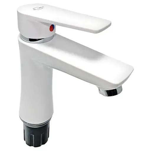 Смеситель для умывальника Solone LAP1-A030 однорычажный пластик Белый 30412 - фото 1