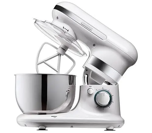 Планетарний міксер Ardesto KSTM-8040 800 Вт 6 скор. |турбо, вінчик, насадка для змішування, А-подібна насадка, білий - фото 3