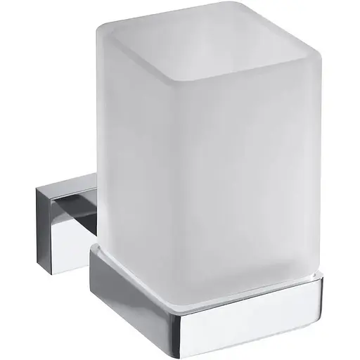 Склянка з тримачем Bemeta Plaza скло 118210019 білий - фото 1