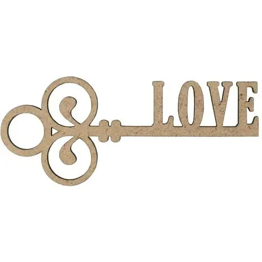 Заготовка Rosa Talent Ключик Love 3 ДВП 10х4 см 4 шт