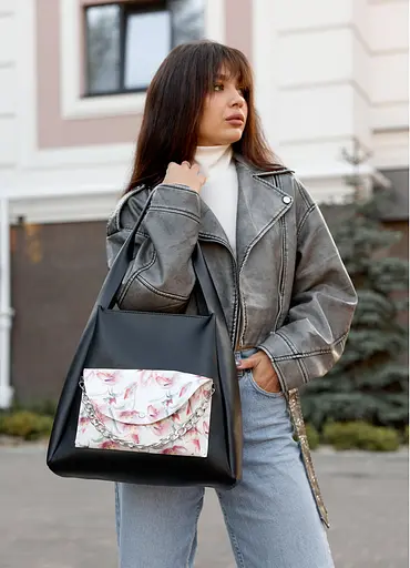 Женская сумка Sambag HOBO BLISS Черная 34 х 31 х 12 см (53453713) - фото 2