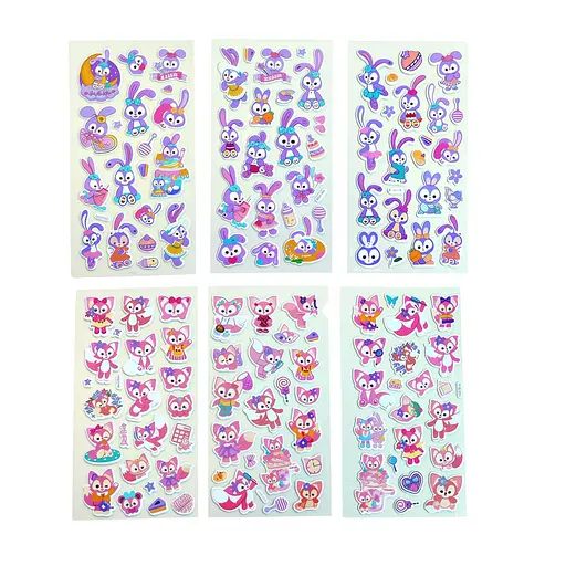 Наліпки дитячі 6 дизайнів 12 шт. (762862ML)