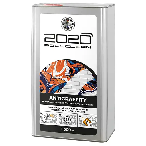 Універсальний засіб Polyclean 2020 Antigraffity для видалення слідів скотчу, маркера, графіті 1 л