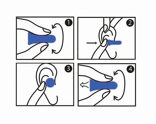 Пінні беруші для сну 50 пар HASPRO TUBE50 SNR 38 дБ Сині (1124-02) - фото 6