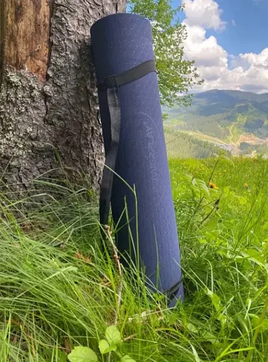 Коврик для йоги и фитнеса PowerPlay 4150 TPE Premium Performance Mat Синий (183x61x0.6) (PP_4150_Blue) - фото 3