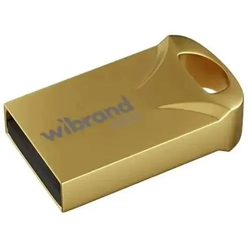 Флеш накопичувач USB 64Gb Wibrand Hawk золотистий USB 2.0 (WI2.0/HA64M1G) - фото 1