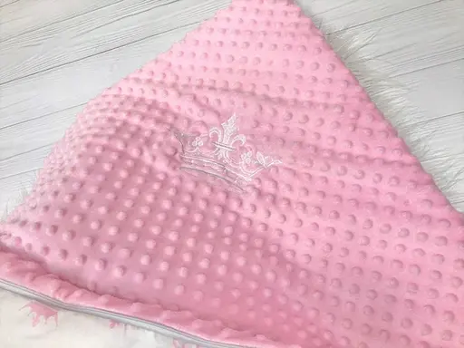 Плед з плюшем Moontime і вишивкою 100x80 см "Корони" - фото 3