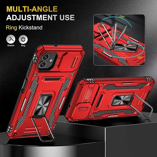 Чохол Epik ударостійкий Camshield Army Ring для Samsung Galaxy A05 Червоний/Red - фото 5