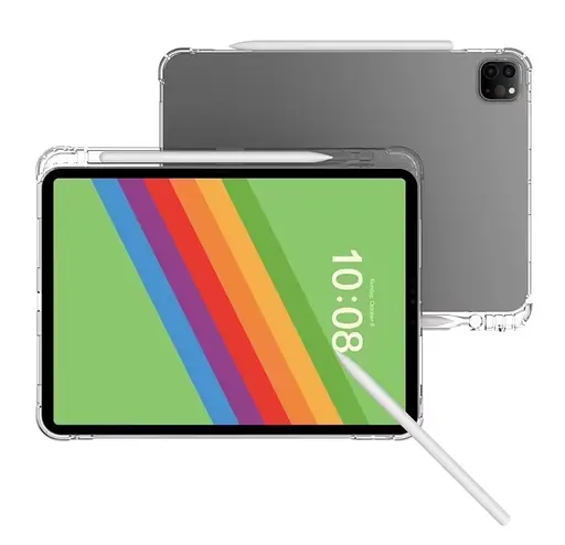 Чохол-накладка DK для Apple iPad Pro 13" M4 2024 Silicone Corner Air Bag Слот під Стілус clear - фото 4