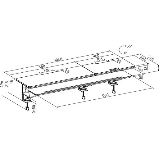 Подставка для монитора OfficePro MR260B Wood Black [143278] - фото 8