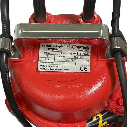Дренажно-фекальный насос Optima WQD8-12 0,9кВт (9608) - фото 2