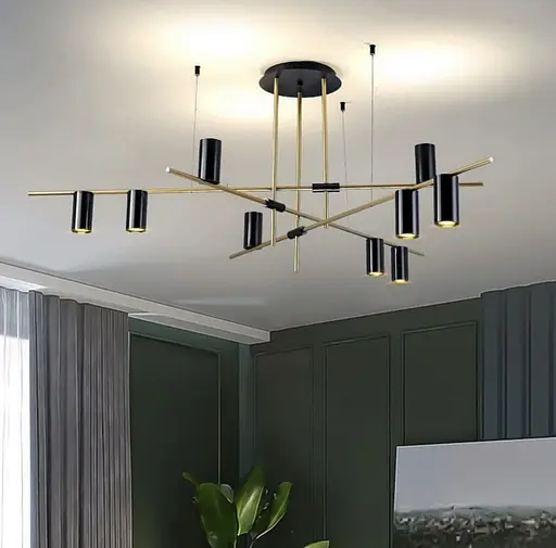 Минималистичный светильник в удлиненном корпусе на 9 плафонов Ст. Y 8857B-9 | Line F - фото 5